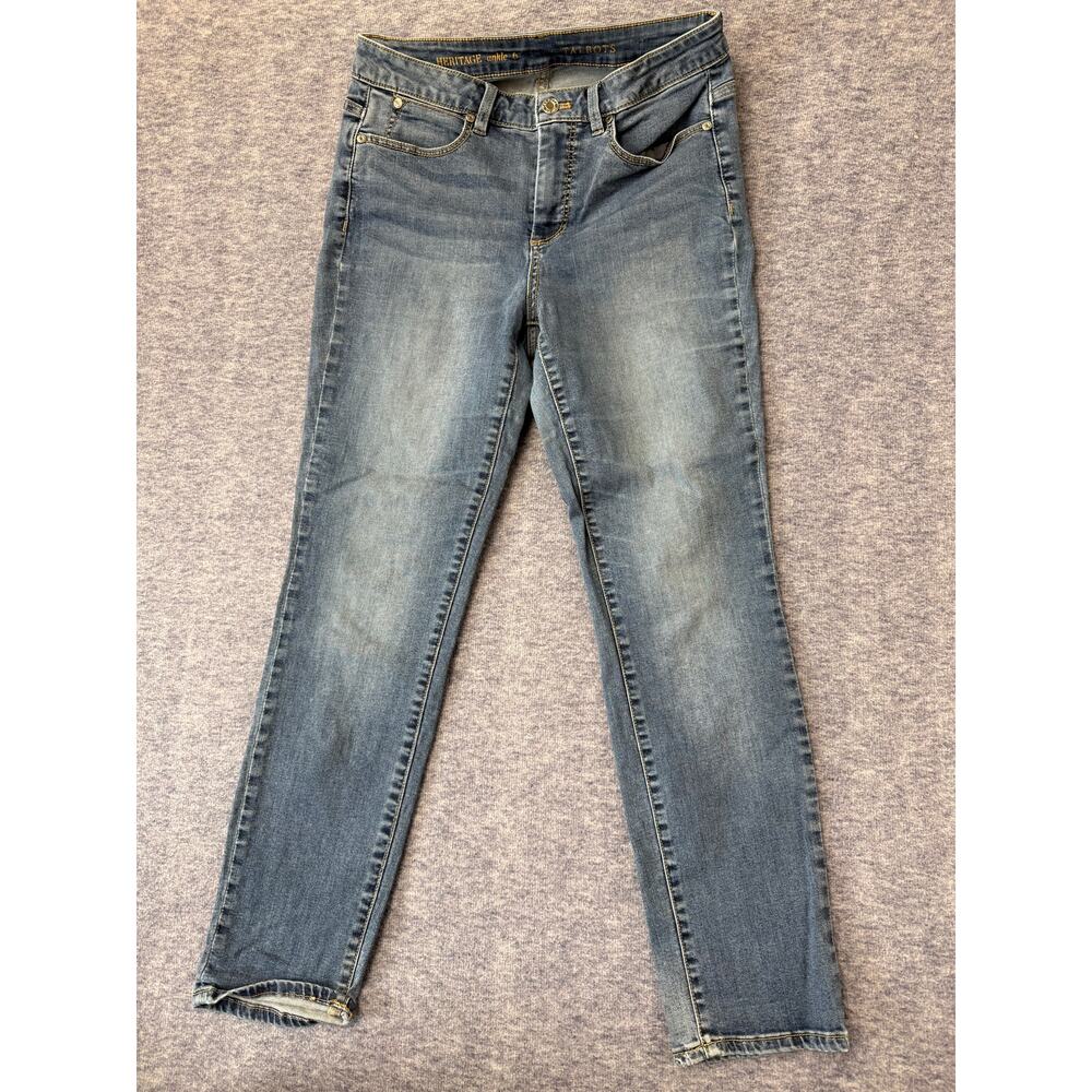 Talbots Heritage Ankle Medium Wash Blue Jeans Women's Junior's Size 12/13
